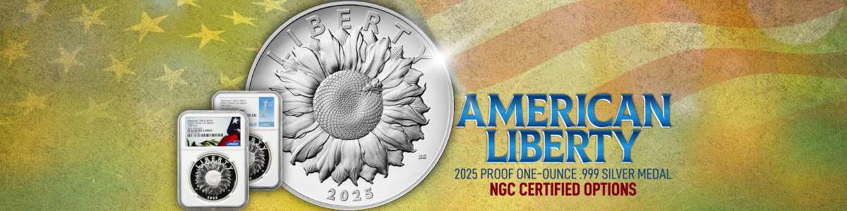 2025 US Minted American Liberty Series 1oz Silver Medals Featuring the Sunflower and a Bee 2025 US Minted American Liberty Series 1oz Silver Medals Featuring the Sunflower and a Bee