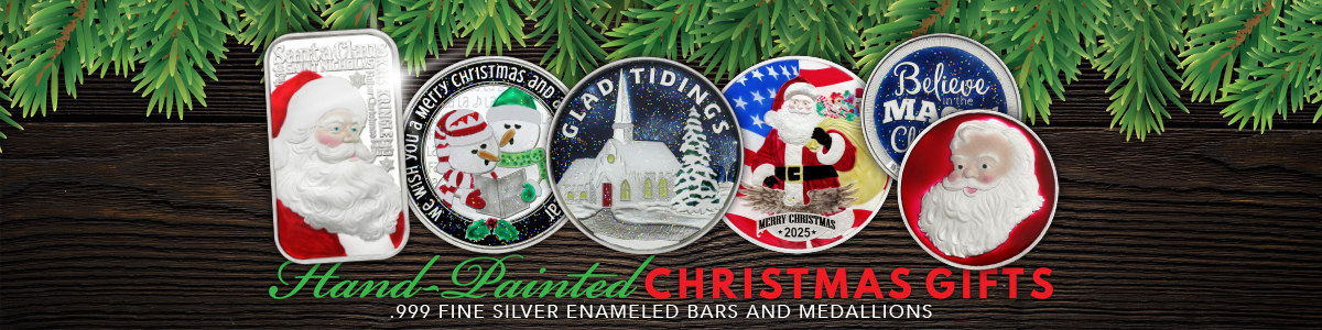 SilverTowne Exclusive Christmas Collection Silver Keepsakes Hand Enameled