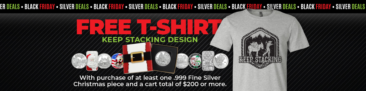 BLACK FRIDAY: Free ST Keep Stacking Tee with Purchase at least 1 ST Minted Silver Christmas and Minimum $200 Cart