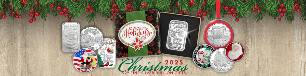 SilverTowne Christmas Collection | .999 Fine Silver Christmas Gifts - Plain or Enameled | Last Chance for Christmas Delivery