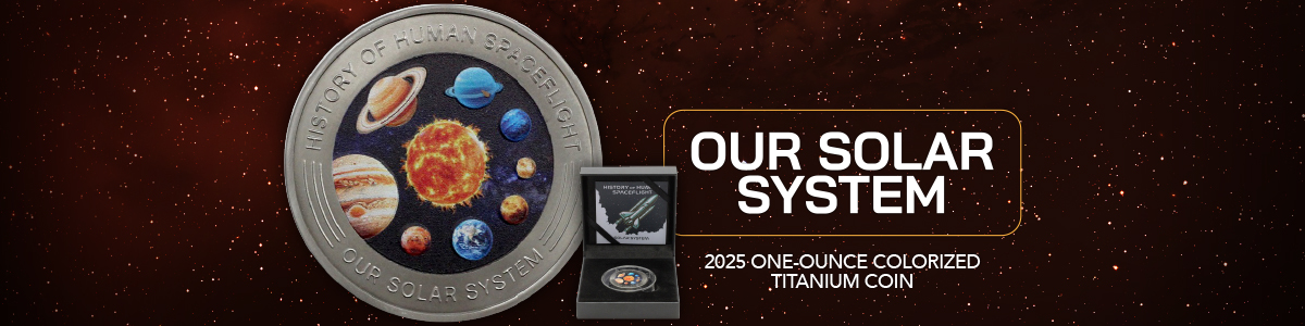2025 Ghana Titanium Solar System 1oz BU Coin in OGP