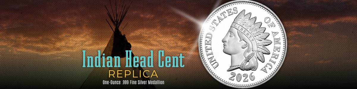 2026 Replica 1oz Indian Head Cent Silver Rounds