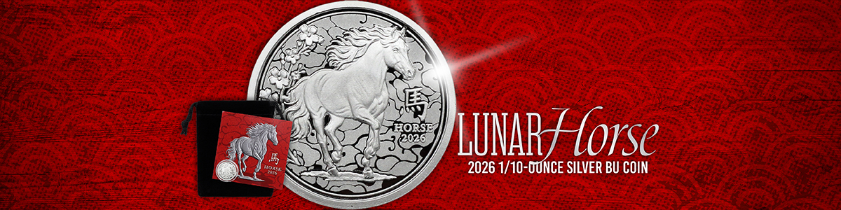 2026 Silver Cameroon Lunar Year of the Horse 1/10oz Coin in Pouch