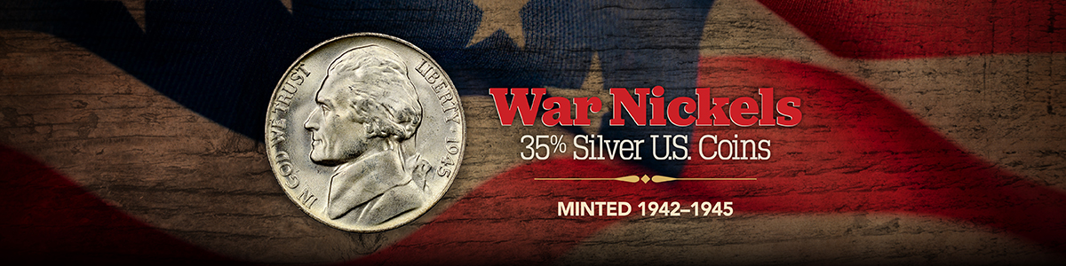 1942-1945 Wartime Silver Alloy Jefferson Nickels