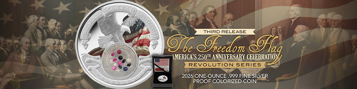 2026 Silver United States 250th Anniversary Series: Freedom 1oz Colorized Proof Coin