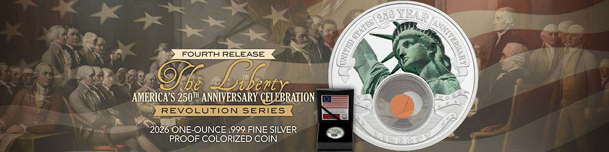 4th Release in the 2026 Silver United States 250th Anniversary Series: Liberty 1oz Colorized Proof Coin