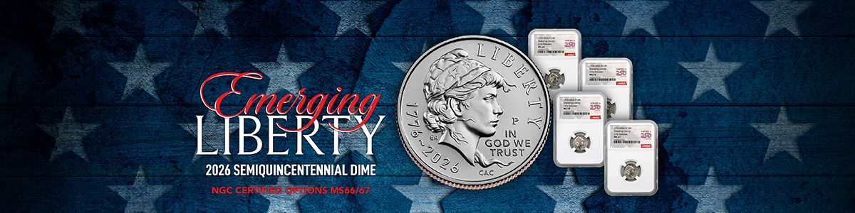US Minted Emerging Liberty Dime 1776-2026