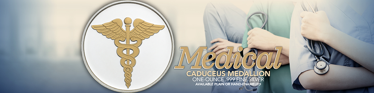 Medical Themed .999 Fine Silver Bullion Plain and Hand-Painted