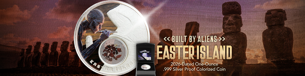 2026 Mesa Grande Silver Built By Aliens: Easter Island 1oz Proof Coin in OGP