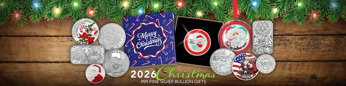Exclusive 2026 SilverTowne Christmas Keepsakes Silver Bullion Collection