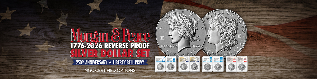 1776-2026 Reverse Proof Morgan and Peace Silver Dollars