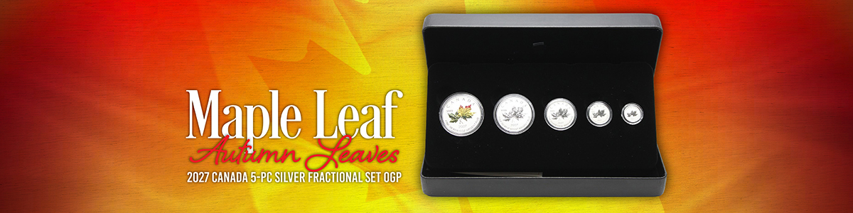 2027 Release: Canada Silver Maple Autumn Leaves 5pc Fractional Set