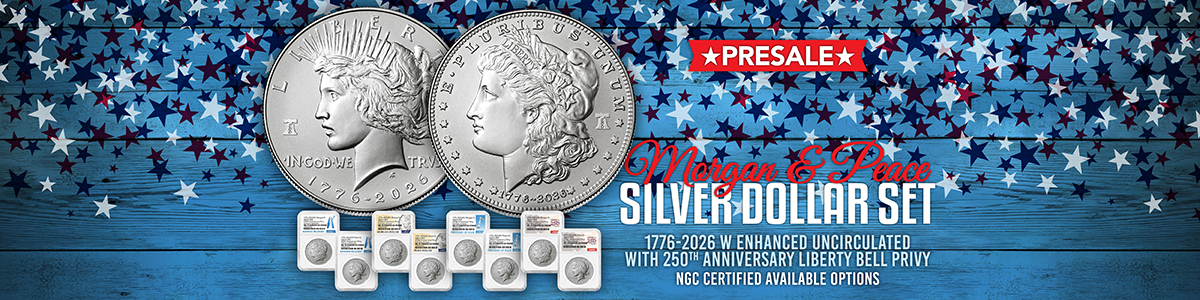1776-2026 W Enhanced Uncirculated Morgan and Peace Silver Dollars 250 Privy