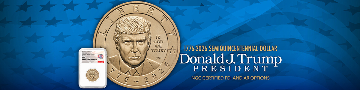 President Donald J. Trump 1776-2026 Semiquincentennial Dollar