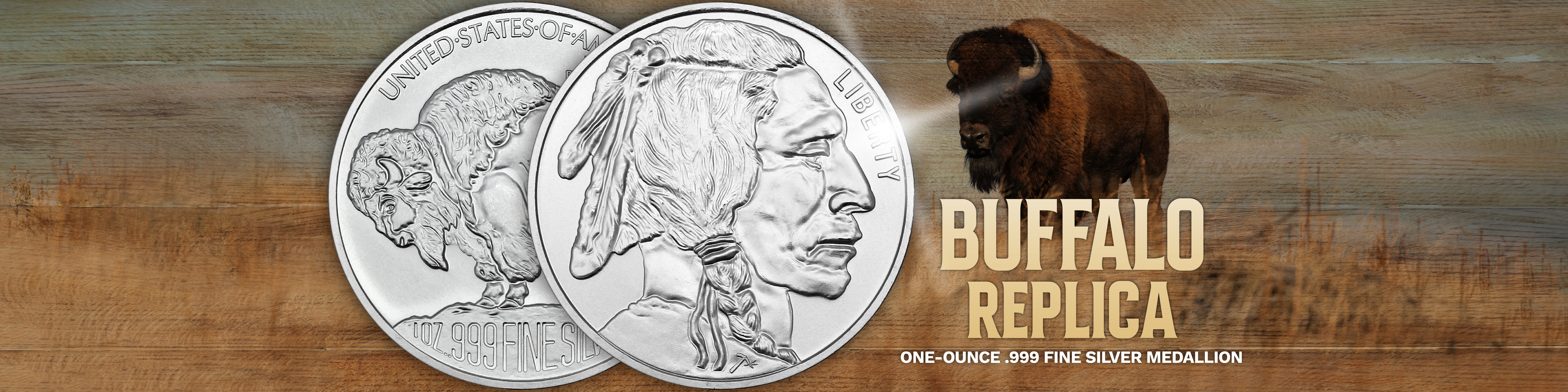 Silver Buffalo Coin Replica 1oz Rounds ST Minted