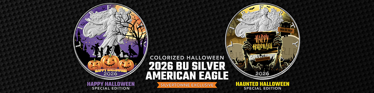 2026 Silver Eagle Colorized Special Halloween Editions | SilverTowne Exclusives