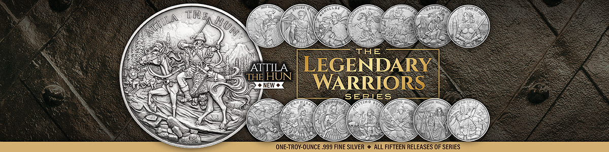 Attila the Hun: 15th Release Legendary Warriors Silver Bullion Series