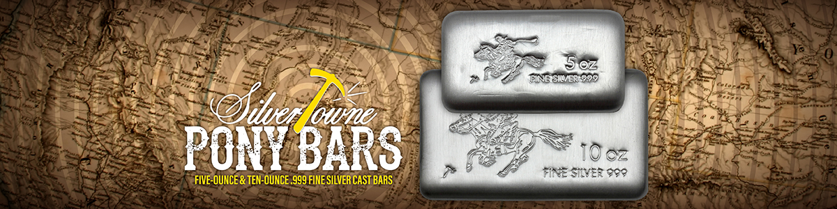 SilverTowne .999 Fine Cast Pony Silver Bars