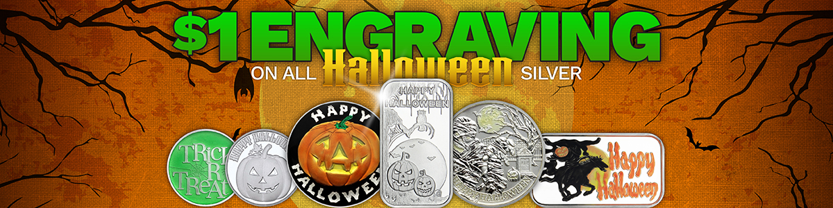 No Tricks, You Deserve a Treat! $1 Engraving on Halloween Silver