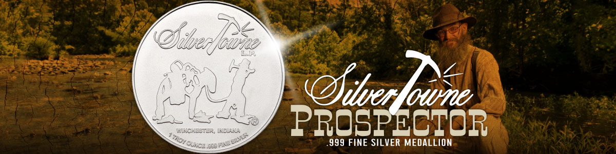 Prospector Trademark Logo 1oz Silver Rounds