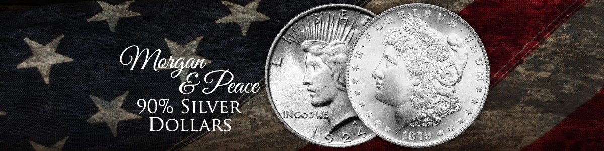 Numismatic 90% Silver Dollars Morgan and Peace Grab Bags Numismatic 90% Silver Dollars Morgan and Peace Grab Bags