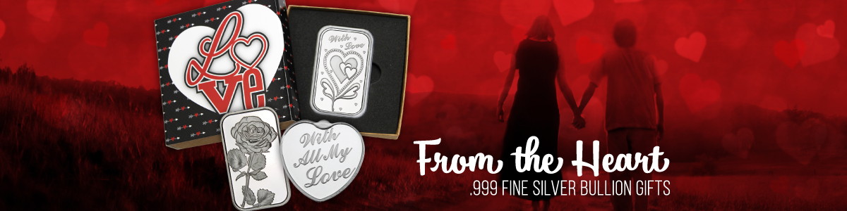 Love Themed .999 Fine Silver Bullion Love Themed .999 Fine Silver Bullion