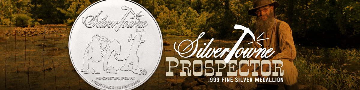 Prospector Trademark Logo 1oz Silver Rounds