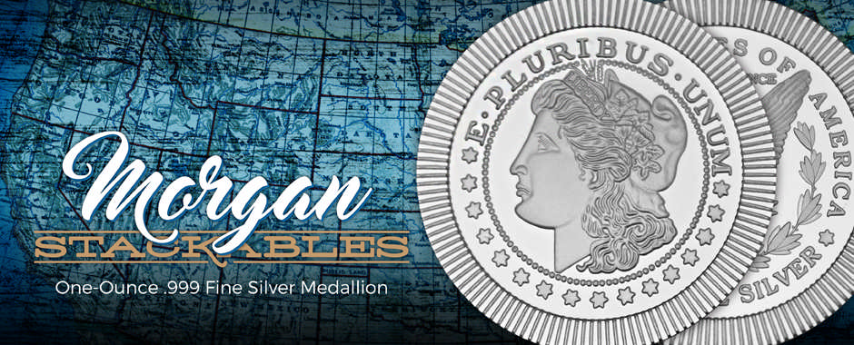 Morgan Dollar Replica 1 Ounce Silver Stackables Morgan