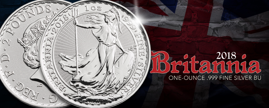 2018 1oz Silver Britannia Coins 2018 1oz Silver Britannia Coins