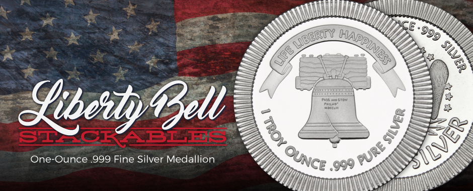Liberty Bell 1 Ounce Silver Stackables Liberty Bell 1 Ounce Silver Stackables